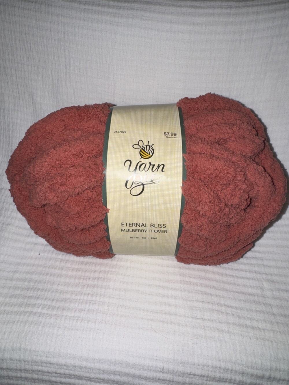 New Yarn Bee Eternal Bliss Mulberry It Over 28 Yds Yarn Crochet Knitting Knit
